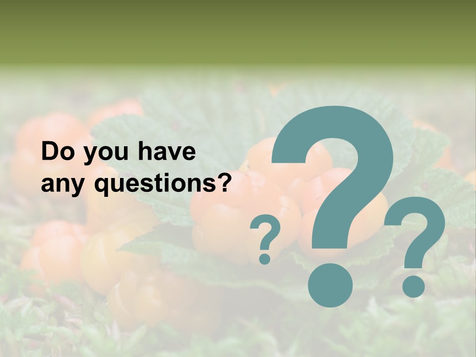 A Group Of Orange Berries Sitting On Top Of Green Leaves PowerPoint Template