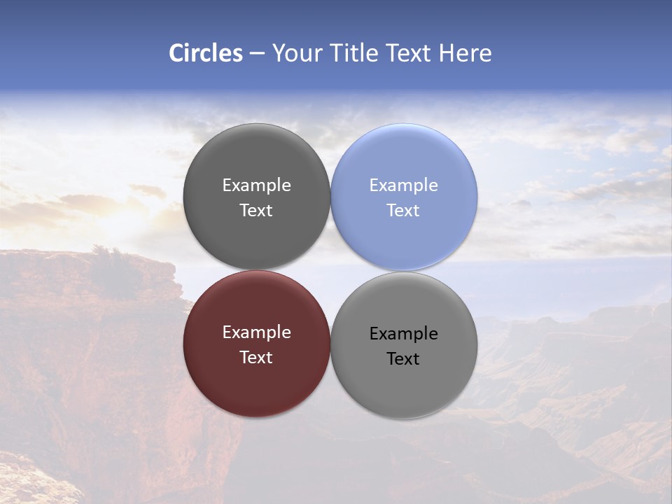 A Person Sitting On Top Of A Cliff Overlooking A Canyon PowerPoint Template