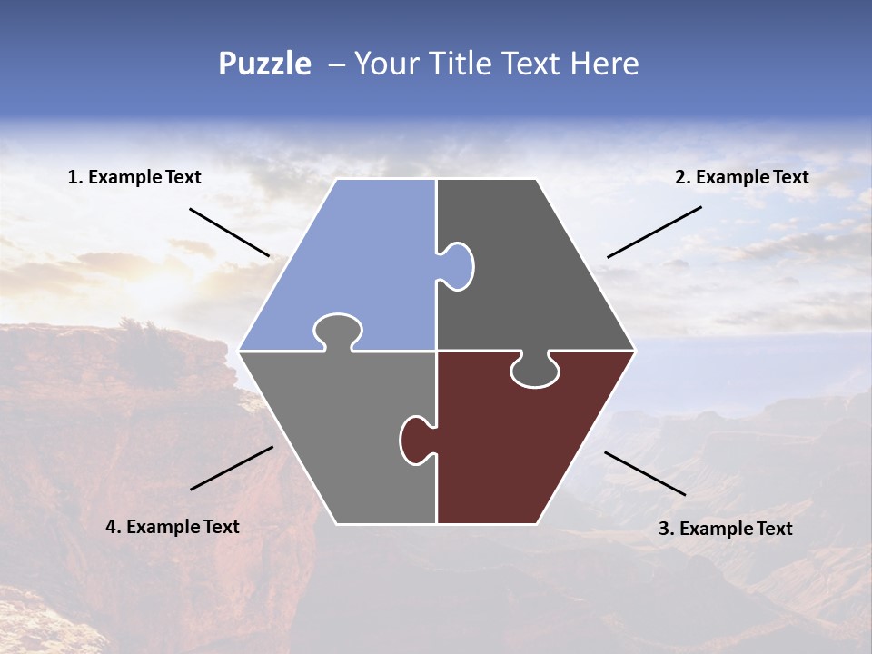 A Person Sitting On Top Of A Cliff Overlooking A Canyon PowerPoint Template