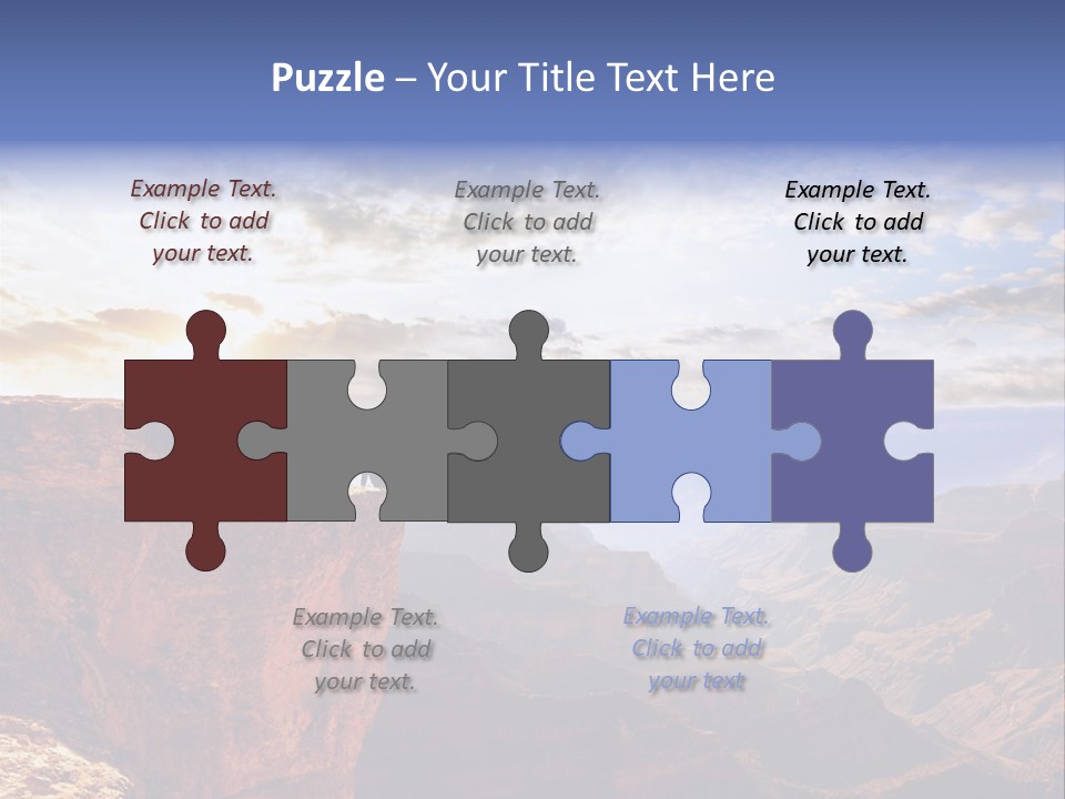 A Person Sitting On Top Of A Cliff Overlooking A Canyon PowerPoint Template