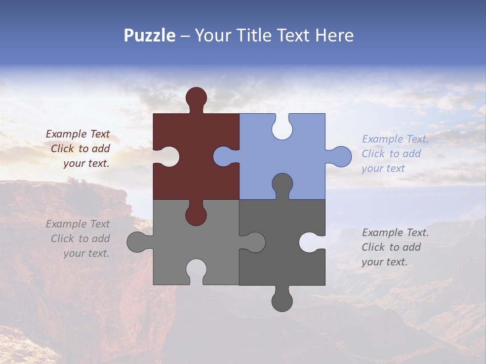 A Person Sitting On Top Of A Cliff Overlooking A Canyon PowerPoint Template