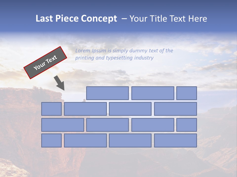 A Person Sitting On Top Of A Cliff Overlooking A Canyon PowerPoint Template