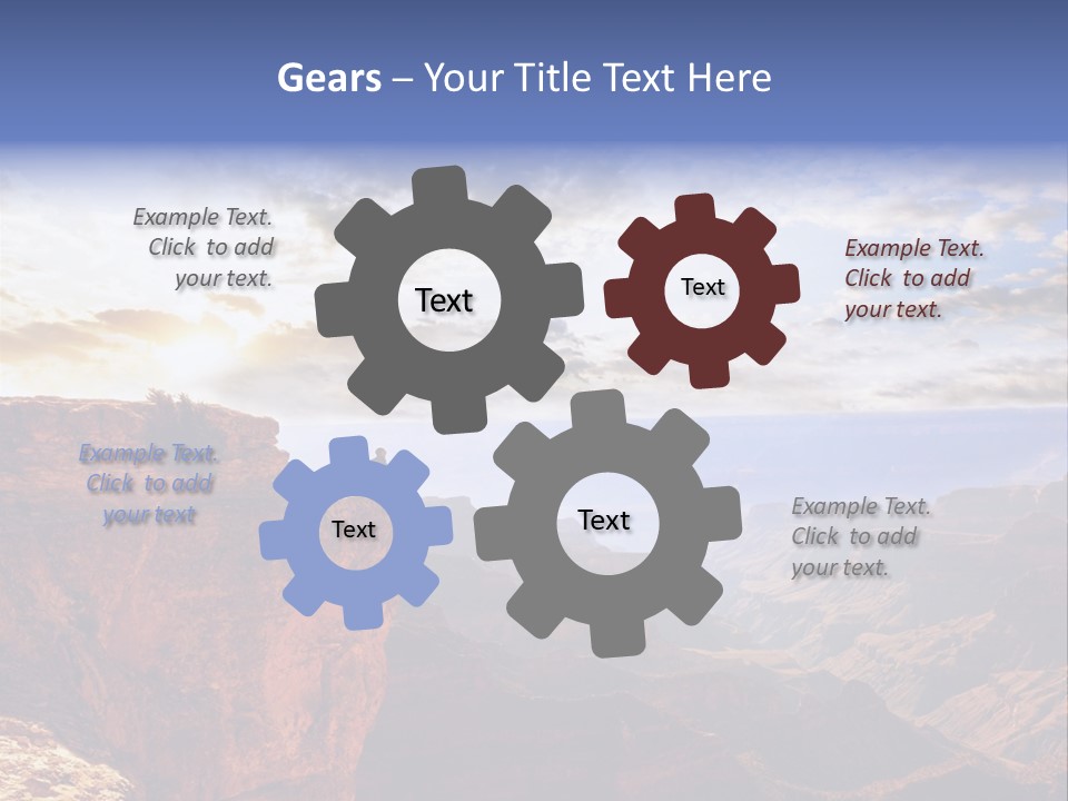 A Person Sitting On Top Of A Cliff Overlooking A Canyon PowerPoint Template