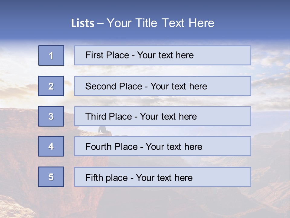 A Person Sitting On Top Of A Cliff Overlooking A Canyon PowerPoint Template