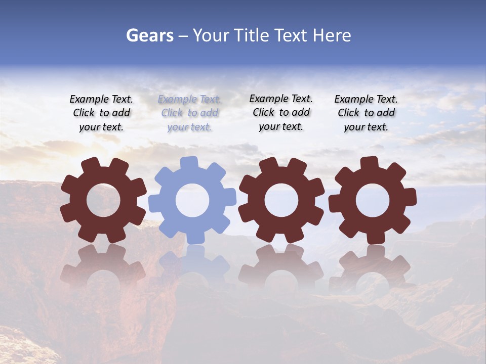 A Person Sitting On Top Of A Cliff Overlooking A Canyon PowerPoint Template