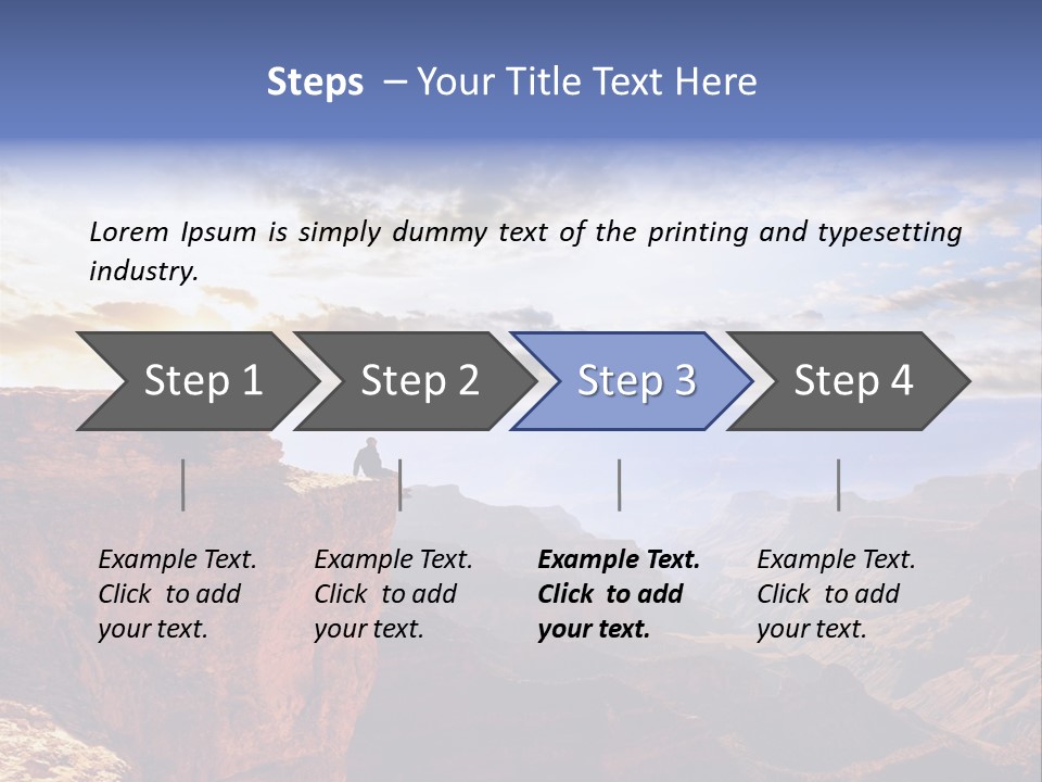 A Person Sitting On Top Of A Cliff Overlooking A Canyon PowerPoint Template