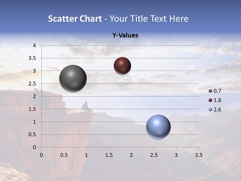 A Person Sitting On Top Of A Cliff Overlooking A Canyon PowerPoint Template
