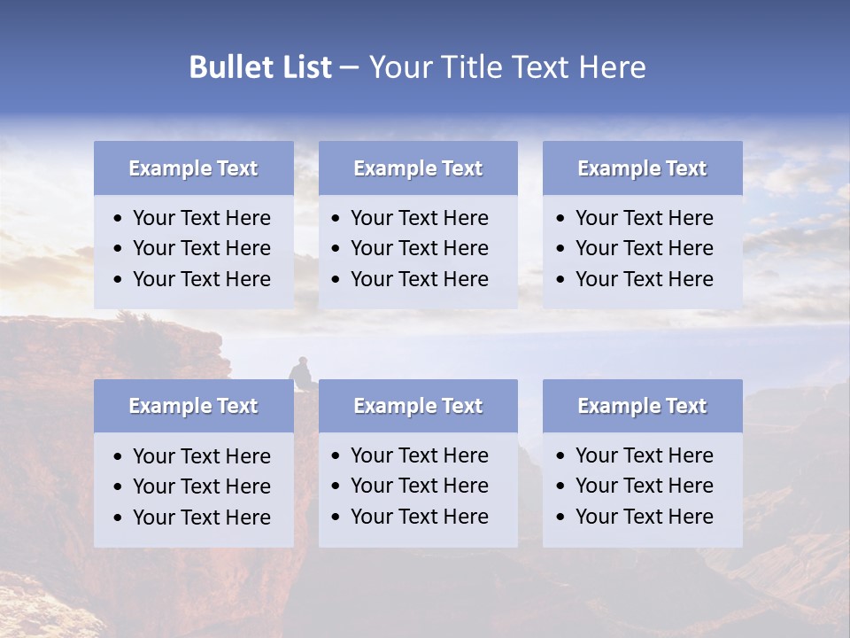 A Person Sitting On Top Of A Cliff Overlooking A Canyon PowerPoint Template