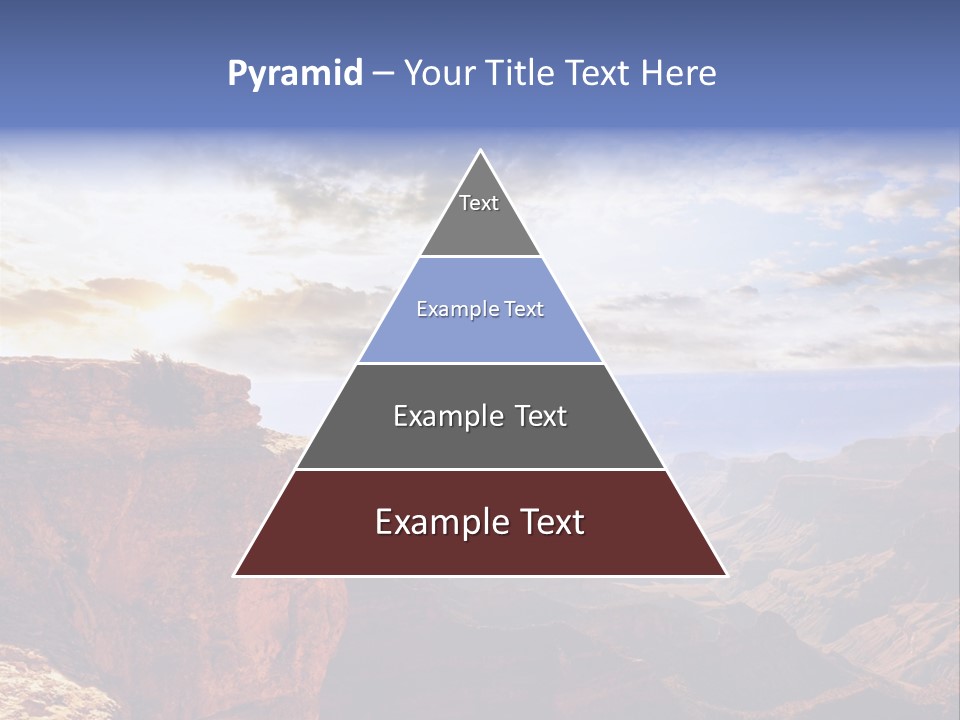 A Person Sitting On Top Of A Cliff Overlooking A Canyon PowerPoint Template