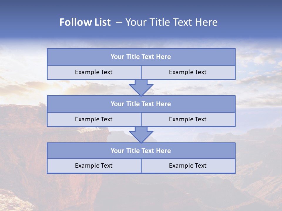 A Person Sitting On Top Of A Cliff Overlooking A Canyon PowerPoint Template