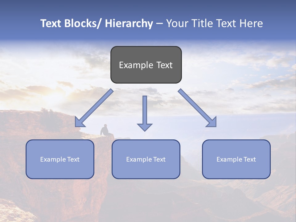 A Person Sitting On Top Of A Cliff Overlooking A Canyon PowerPoint Template