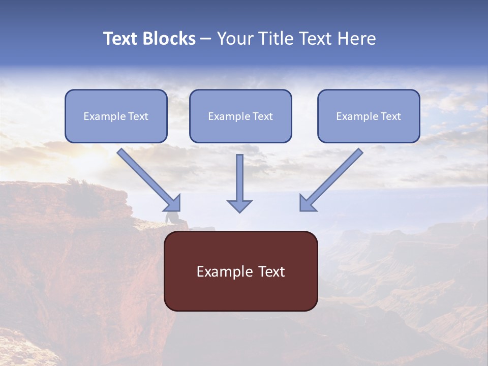 A Person Sitting On Top Of A Cliff Overlooking A Canyon PowerPoint Template