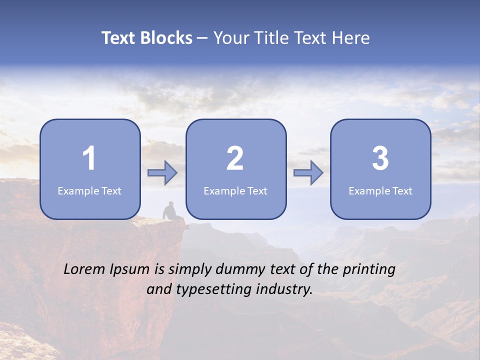 A Person Sitting On Top Of A Cliff Overlooking A Canyon PowerPoint Template