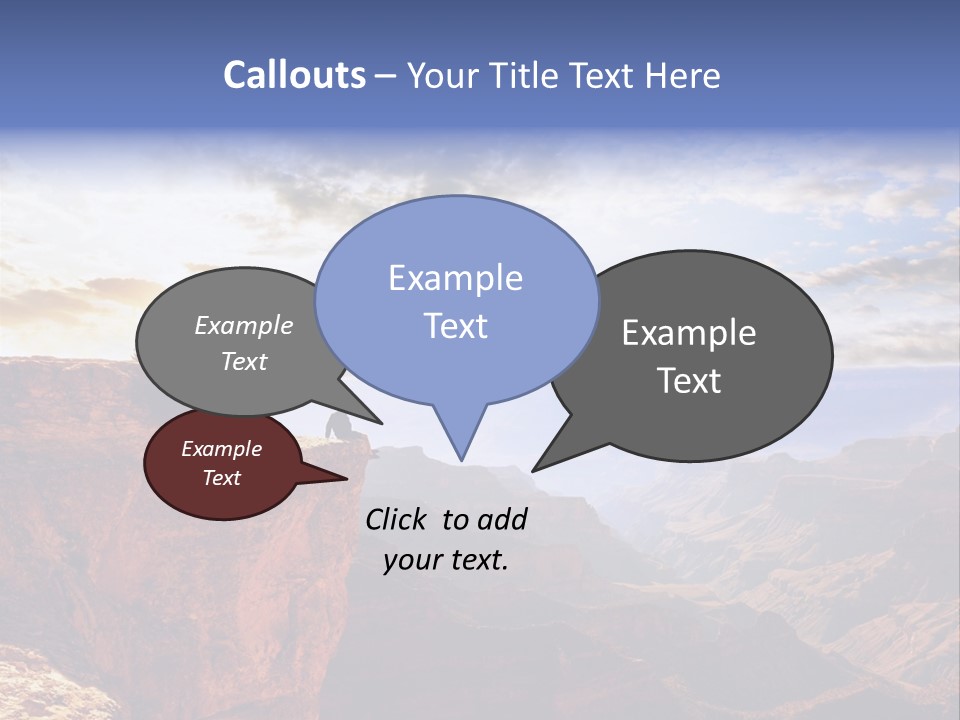 A Person Sitting On Top Of A Cliff Overlooking A Canyon PowerPoint Template