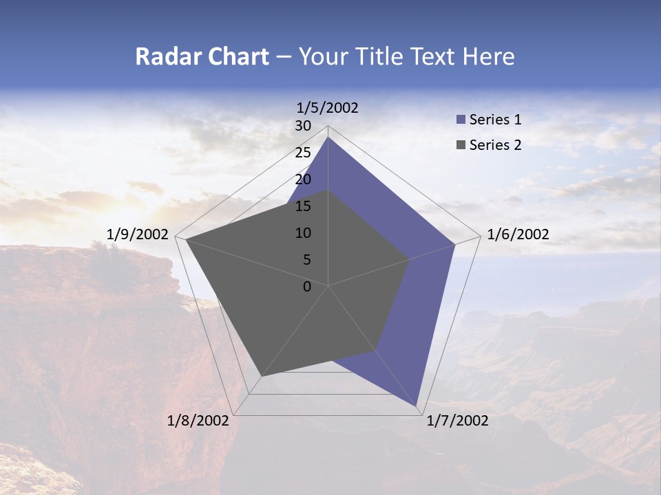 A Person Sitting On Top Of A Cliff Overlooking A Canyon PowerPoint Template