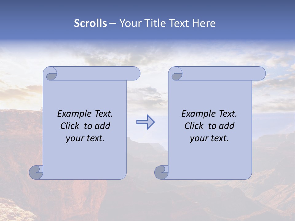 A Person Sitting On Top Of A Cliff Overlooking A Canyon PowerPoint Template