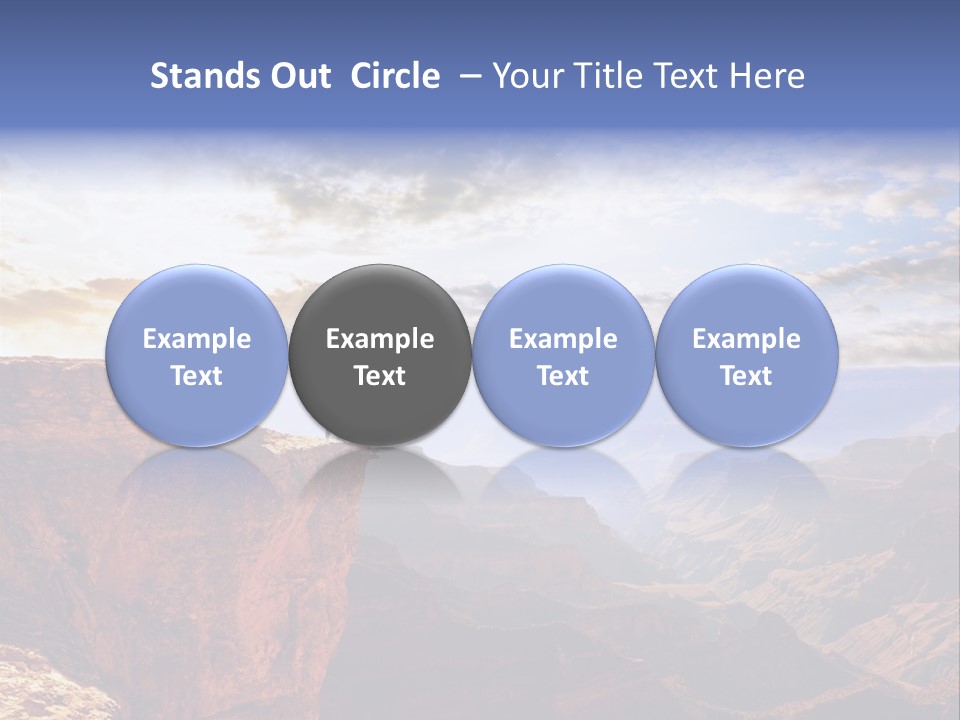 A Person Sitting On Top Of A Cliff Overlooking A Canyon PowerPoint Template