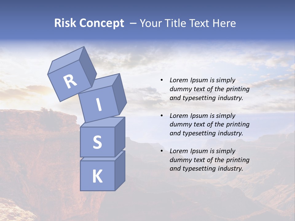 A Person Sitting On Top Of A Cliff Overlooking A Canyon PowerPoint Template