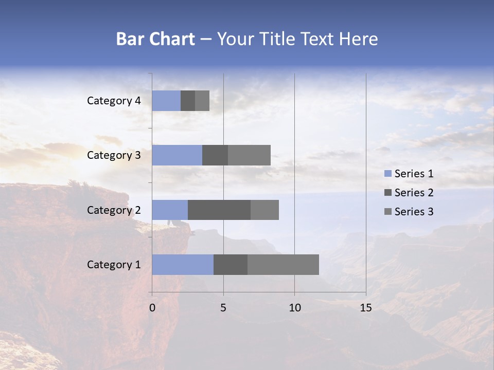 A Person Sitting On Top Of A Cliff Overlooking A Canyon PowerPoint Template