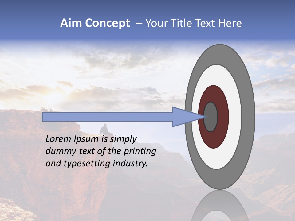 A Person Sitting On Top Of A Cliff Overlooking A Canyon PowerPoint Template