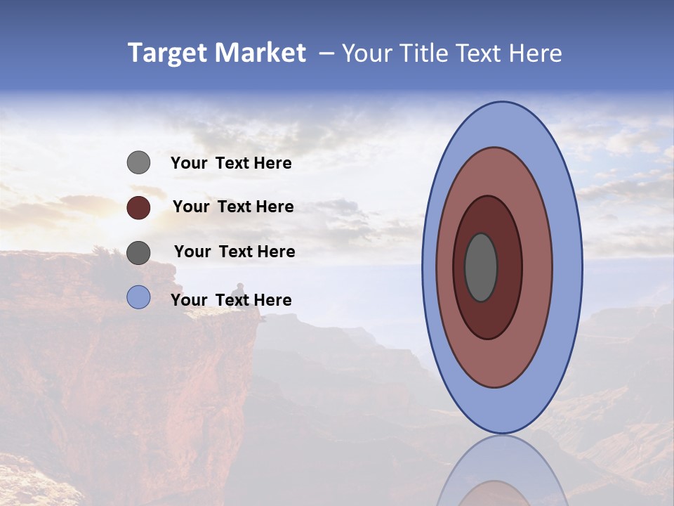 A Person Sitting On Top Of A Cliff Overlooking A Canyon PowerPoint Template