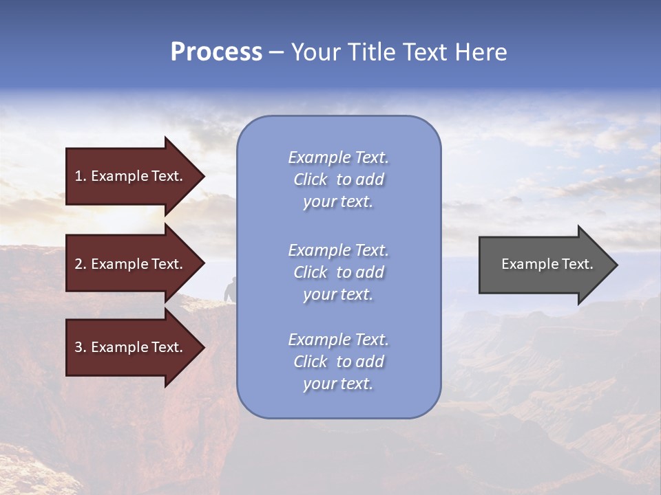 A Person Sitting On Top Of A Cliff Overlooking A Canyon PowerPoint Template