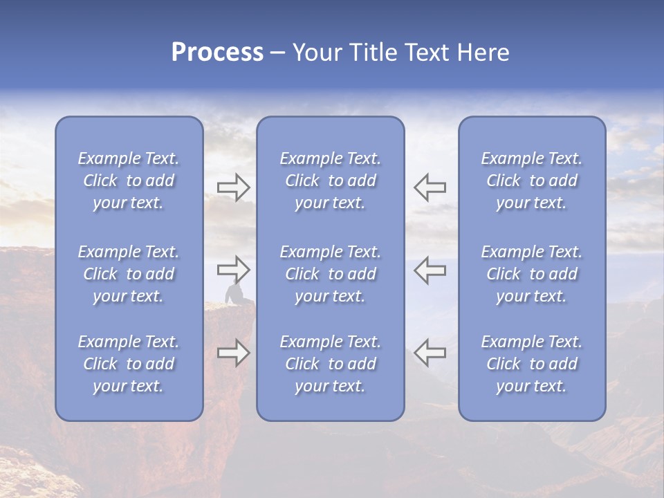 A Person Sitting On Top Of A Cliff Overlooking A Canyon PowerPoint Template
