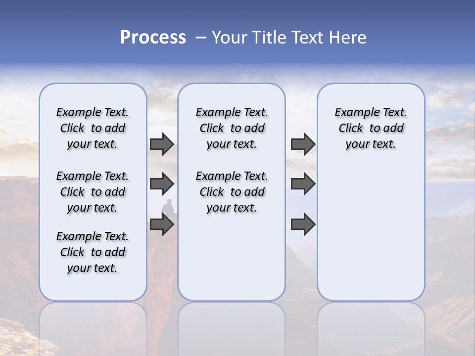 A Person Sitting On Top Of A Cliff Overlooking A Canyon PowerPoint Template