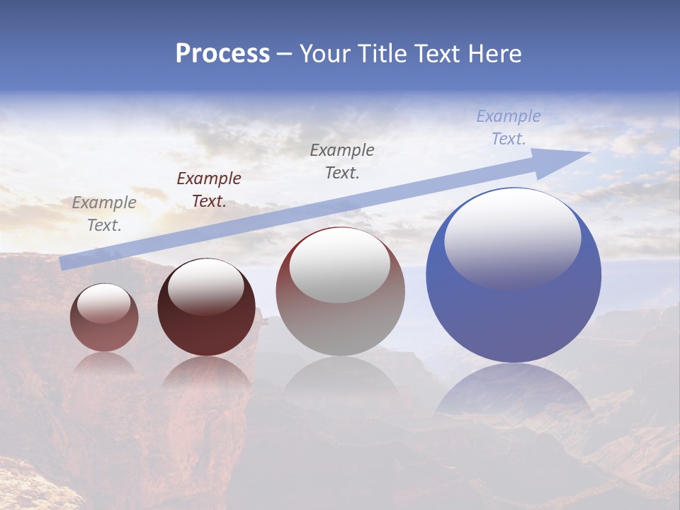 A Person Sitting On Top Of A Cliff Overlooking A Canyon PowerPoint Template