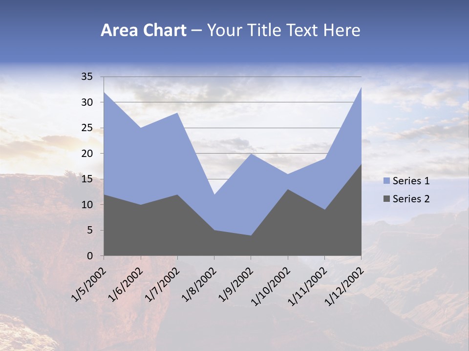 A Person Sitting On Top Of A Cliff Overlooking A Canyon PowerPoint Template