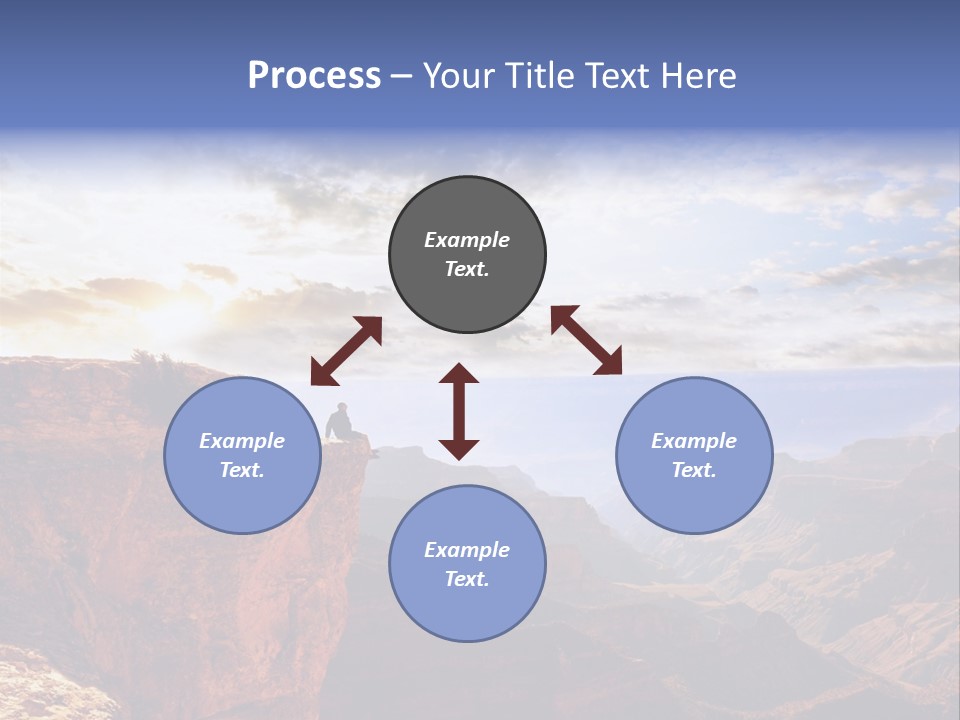 A Person Sitting On Top Of A Cliff Overlooking A Canyon PowerPoint Template