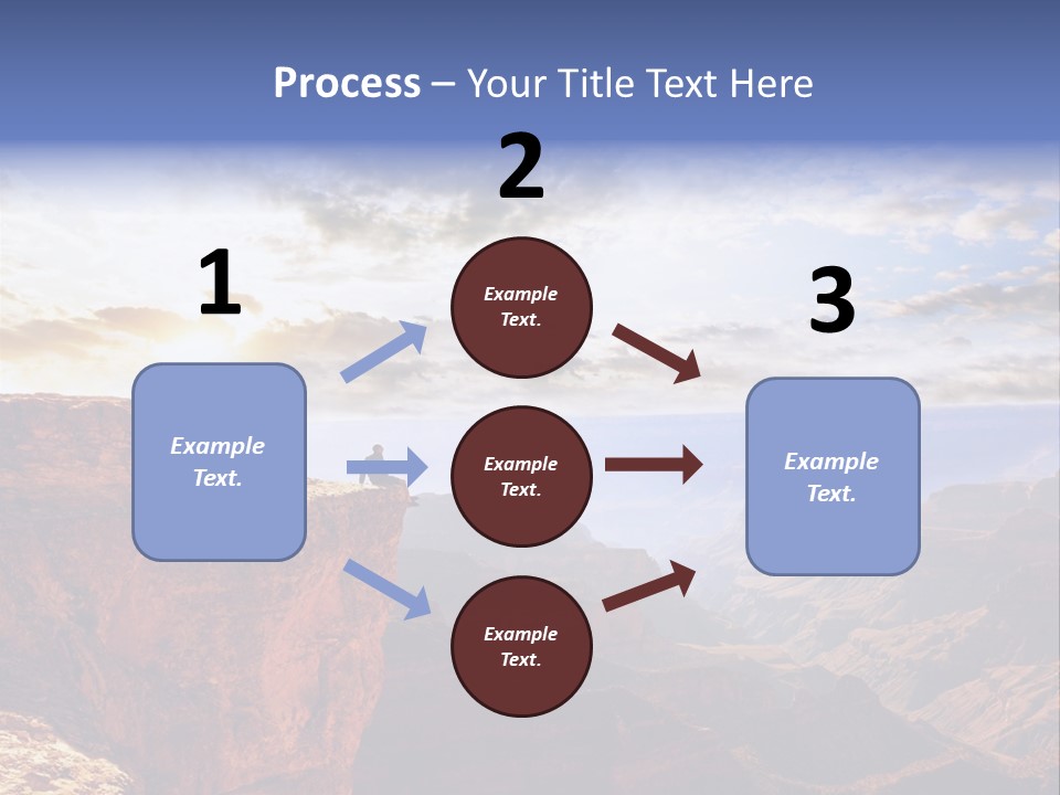 A Person Sitting On Top Of A Cliff Overlooking A Canyon PowerPoint Template