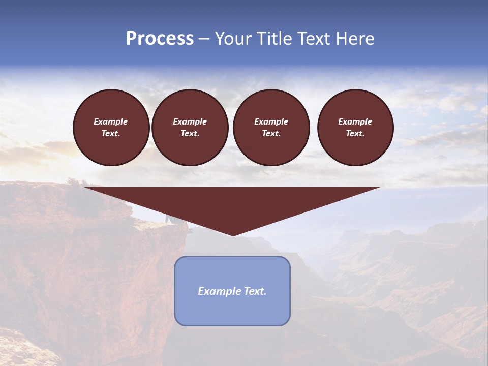 A Person Sitting On Top Of A Cliff Overlooking A Canyon PowerPoint Template