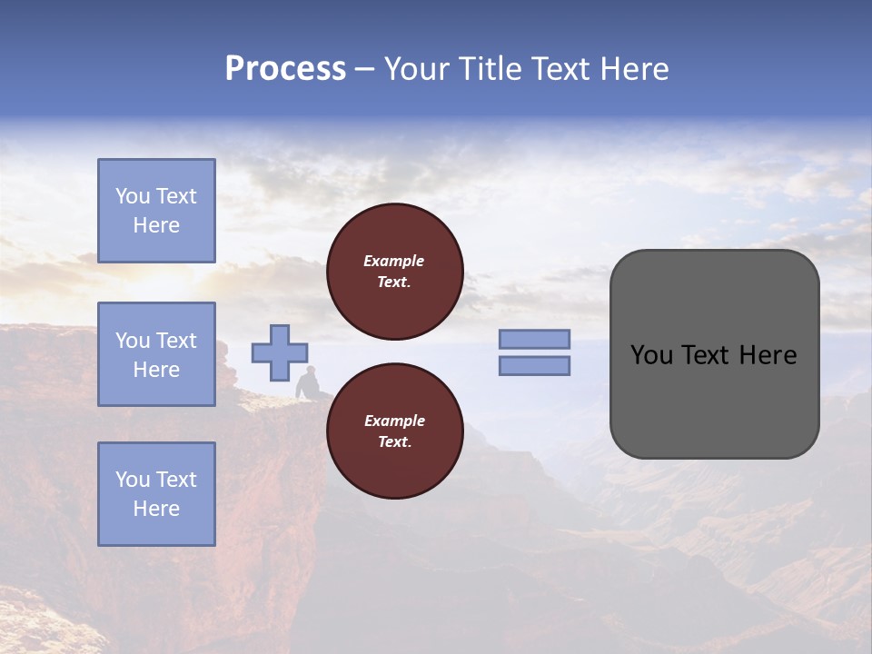 A Person Sitting On Top Of A Cliff Overlooking A Canyon PowerPoint Template