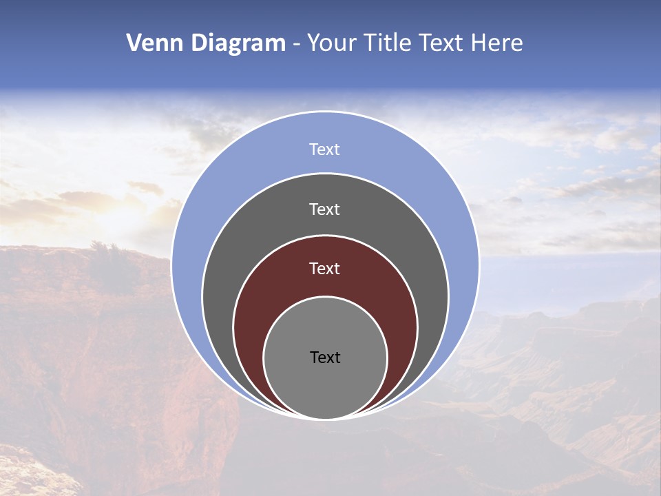 A Person Sitting On Top Of A Cliff Overlooking A Canyon PowerPoint Template