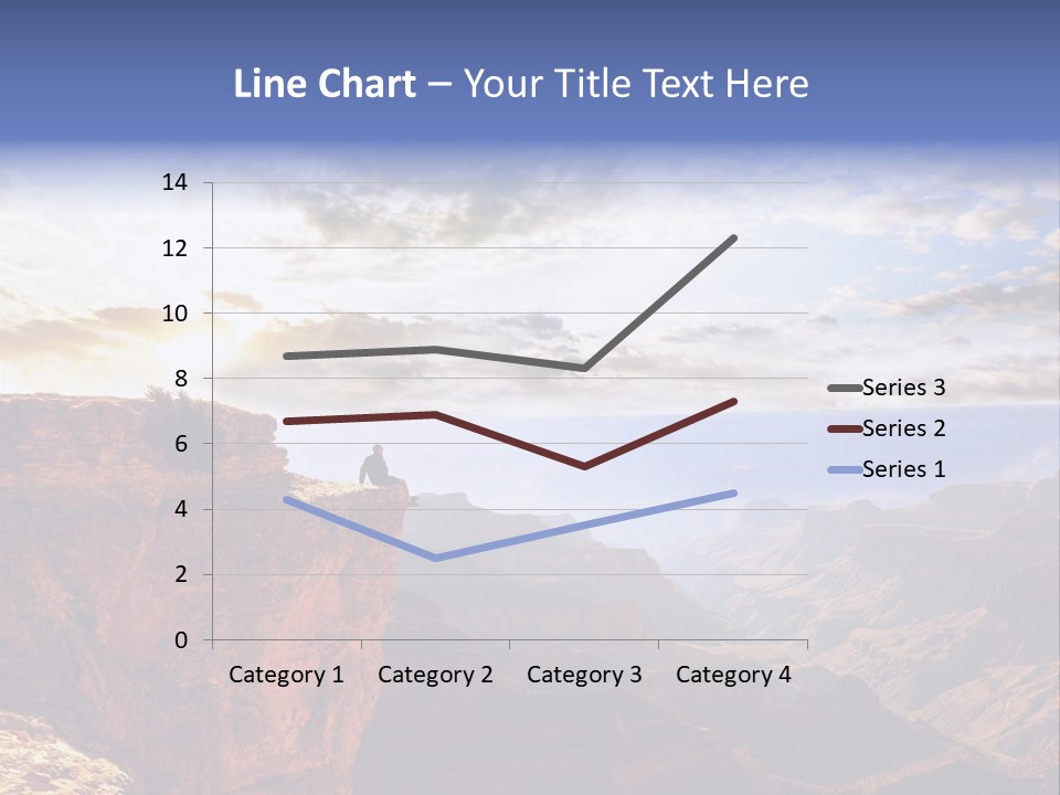 A Person Sitting On Top Of A Cliff Overlooking A Canyon PowerPoint Template