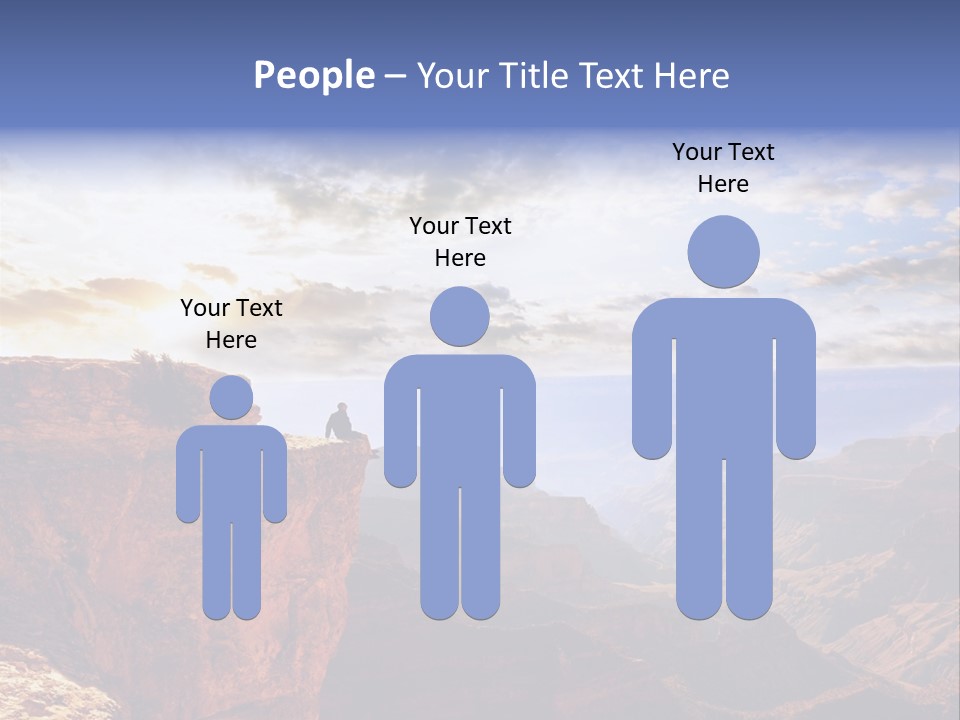A Person Sitting On Top Of A Cliff Overlooking A Canyon PowerPoint Template