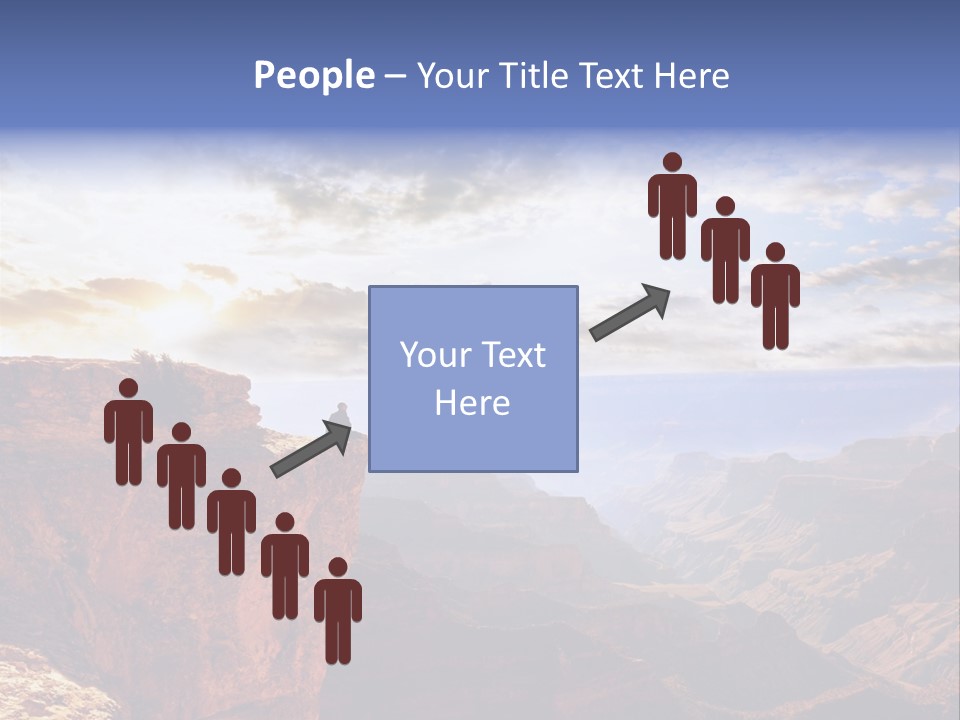 A Person Sitting On Top Of A Cliff Overlooking A Canyon PowerPoint Template