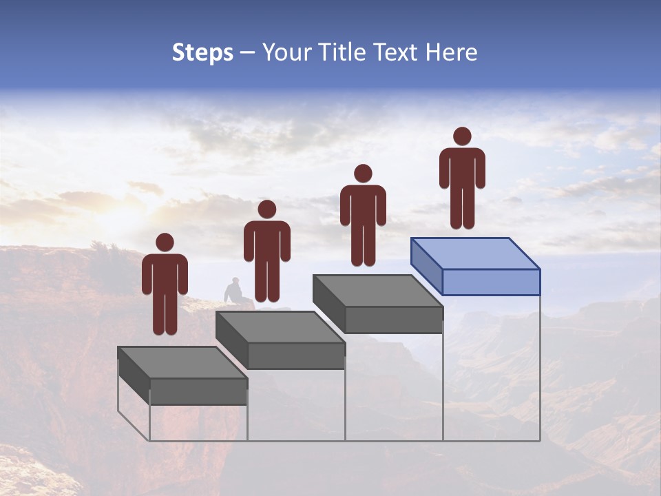 A Person Sitting On Top Of A Cliff Overlooking A Canyon PowerPoint Template
