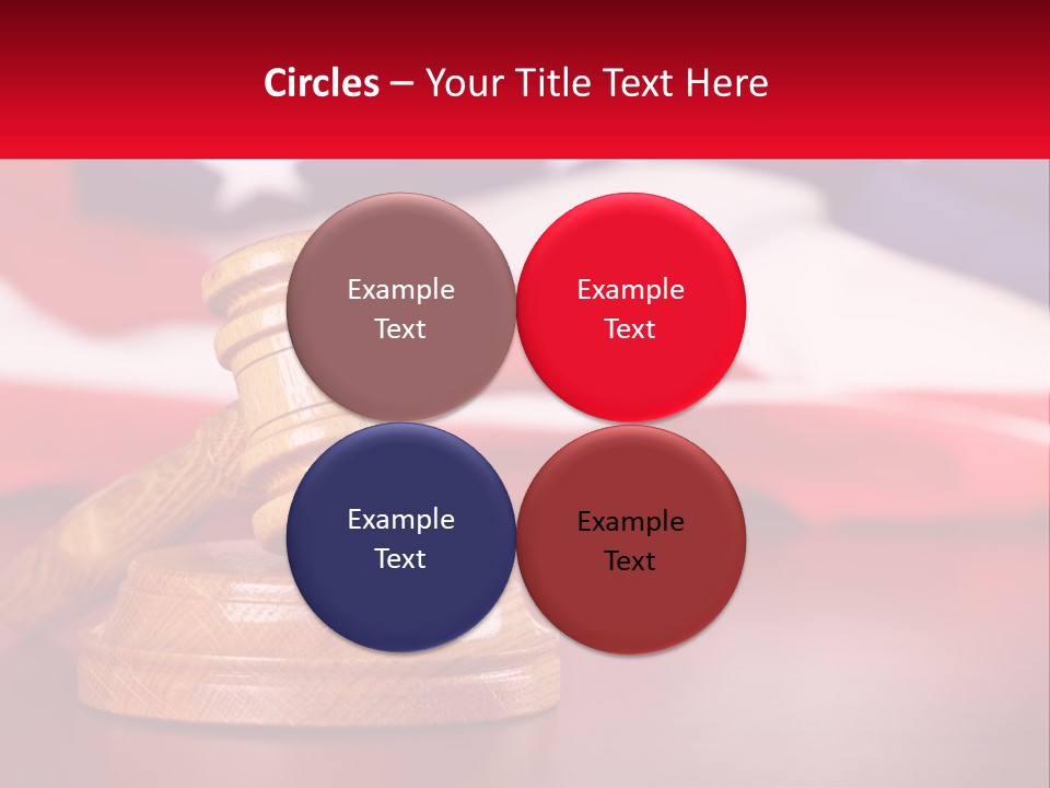 A Wooden Judge's Hammer Sitting On Top Of A Wooden Table PowerPoint Template