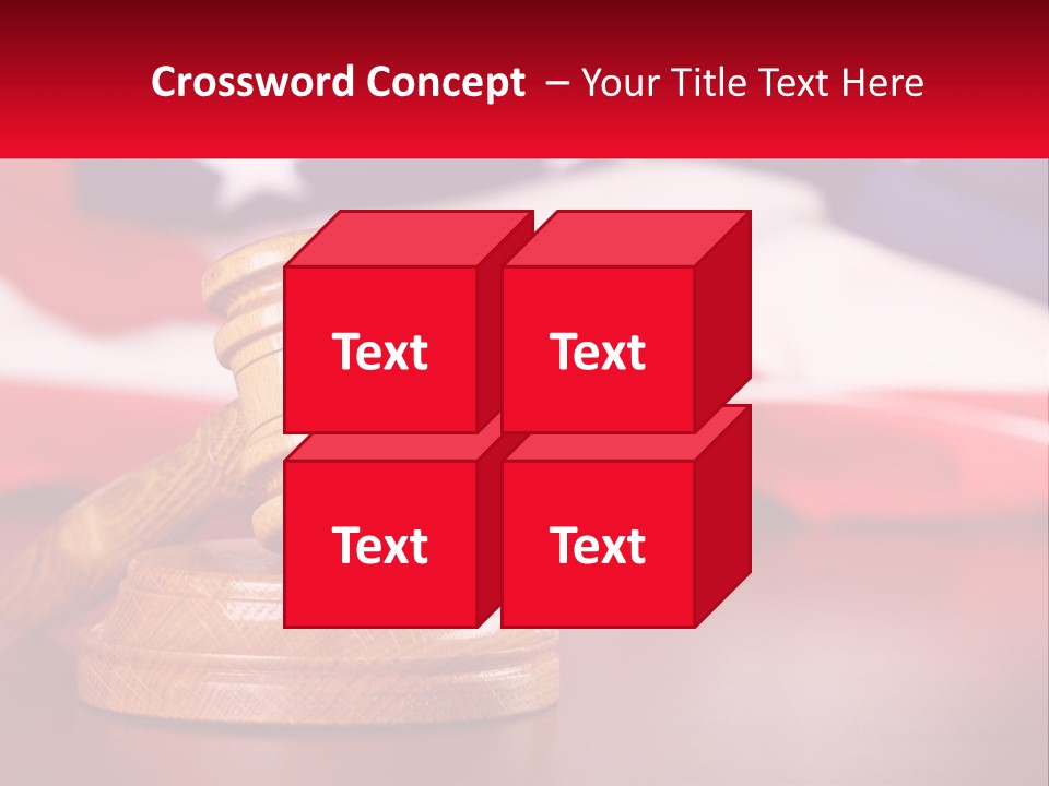 A Wooden Judge's Hammer Sitting On Top Of A Wooden Table PowerPoint Template