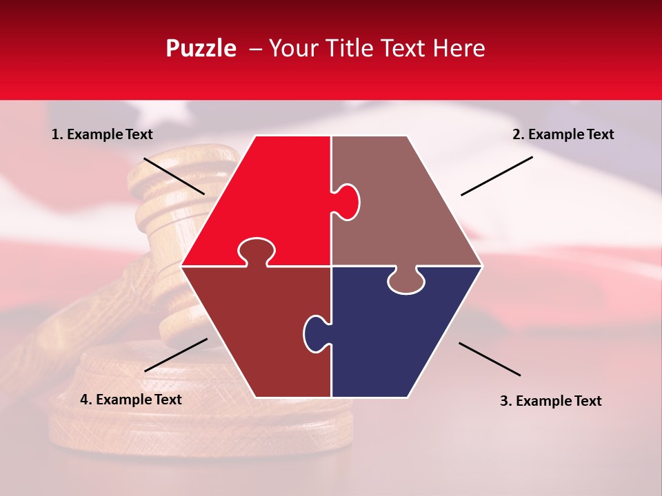 A Wooden Judge's Hammer Sitting On Top Of A Wooden Table PowerPoint Template