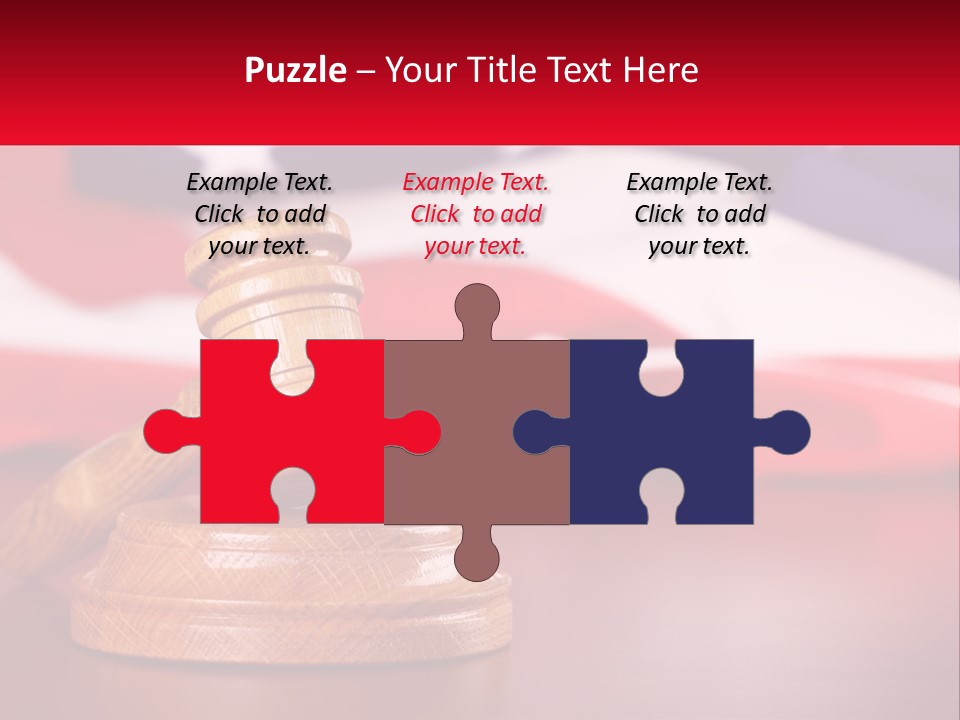 A Wooden Judge's Hammer Sitting On Top Of A Wooden Table PowerPoint Template