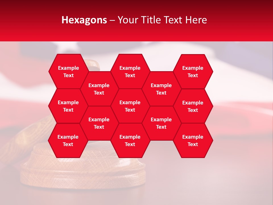 A Wooden Judge's Hammer Sitting On Top Of A Wooden Table PowerPoint Template