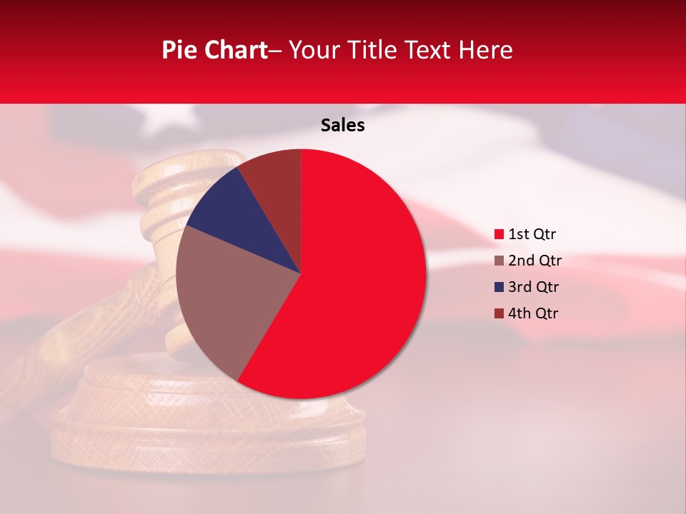 A Wooden Judge's Hammer Sitting On Top Of A Wooden Table PowerPoint Template