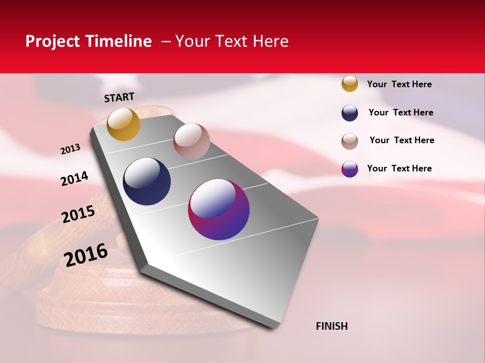 A Wooden Judge's Hammer Sitting On Top Of A Wooden Table PowerPoint Template