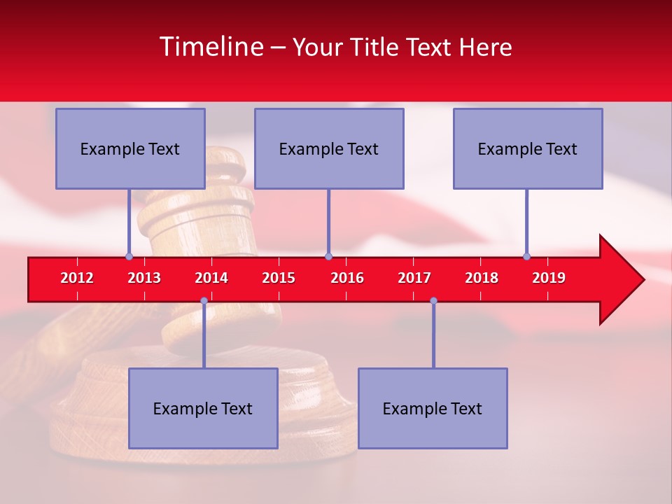 A Wooden Judge's Hammer Sitting On Top Of A Wooden Table PowerPoint Template