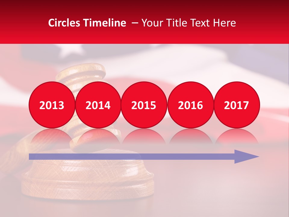 A Wooden Judge's Hammer Sitting On Top Of A Wooden Table PowerPoint Template