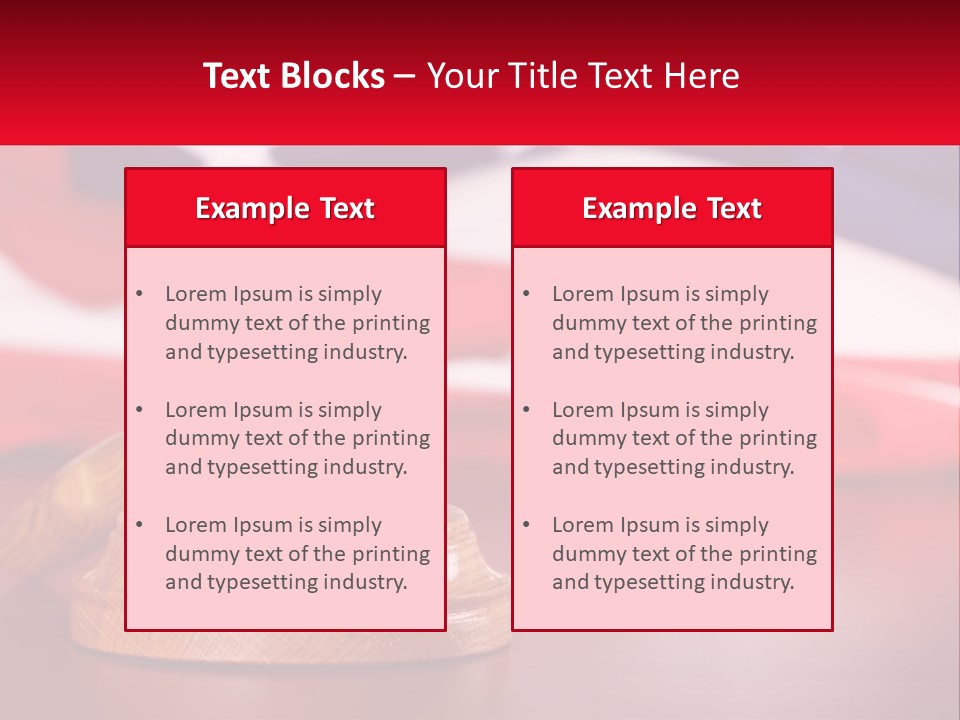 A Wooden Judge's Hammer Sitting On Top Of A Wooden Table PowerPoint Template