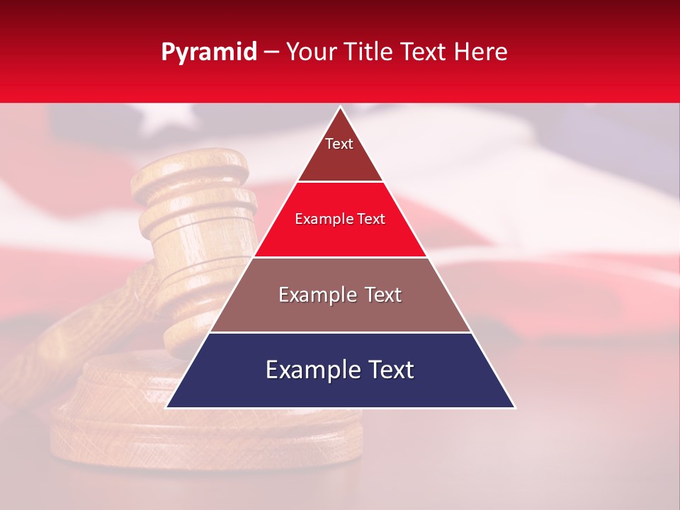 A Wooden Judge's Hammer Sitting On Top Of A Wooden Table PowerPoint Template